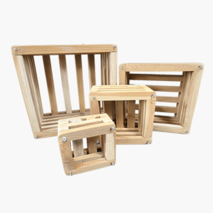 Orchid Wood Basket - Square