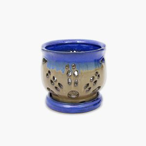 6" Round - Deep Sea Blue and Sand