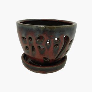 5" Round Paphiopedilum Pot- Mahogany