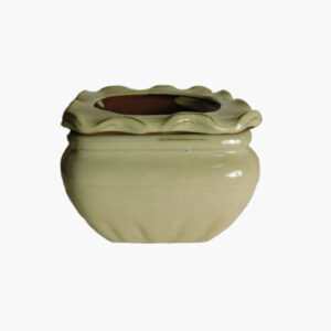 6" Square with Decorative Trim - Bone