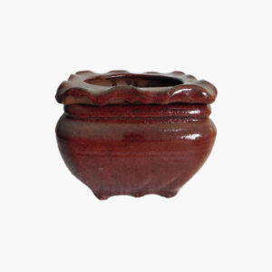 6" Square with Decorative Trim - Merlot